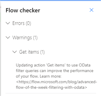 Flow checker warning message which is ignorable