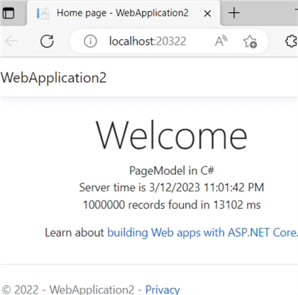 WebApplications2 - first page load