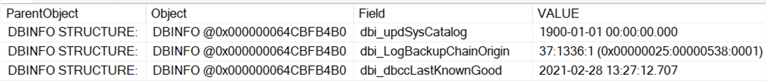This screenshot shows the last check db for the test database being over 2 years before the publish date of the tip.  Yikes!