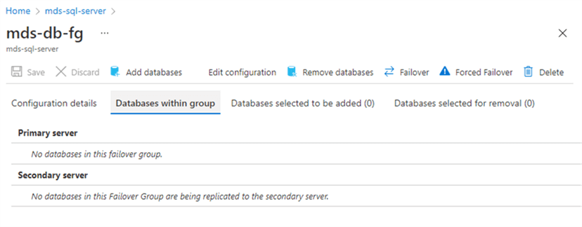 check databases in failover group