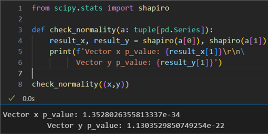 Shapiro-Wilk function