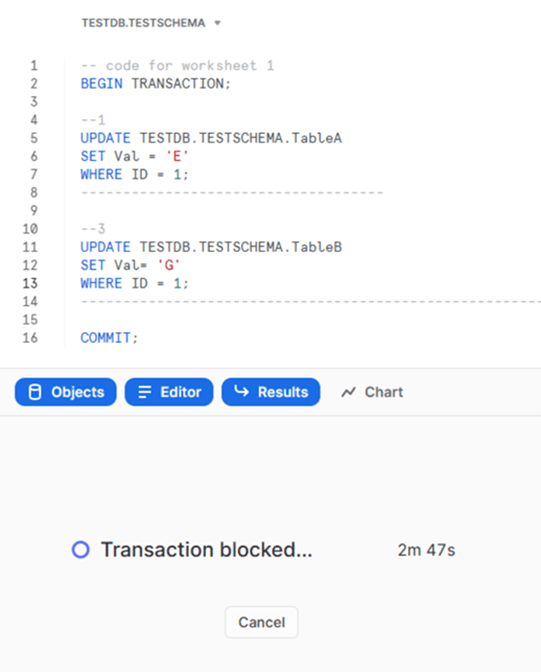 Worksheet1 - transaction blocked