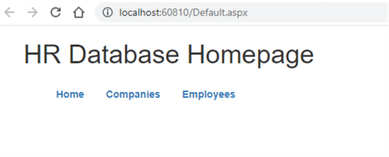 hr database home page