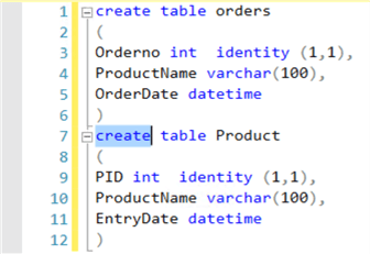 Simple table example