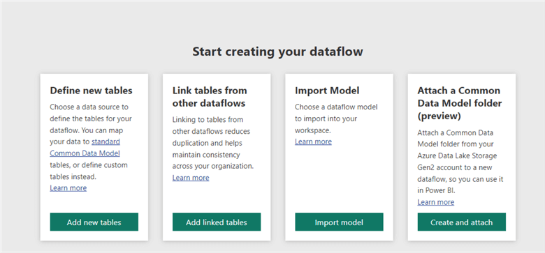 Create dataflows