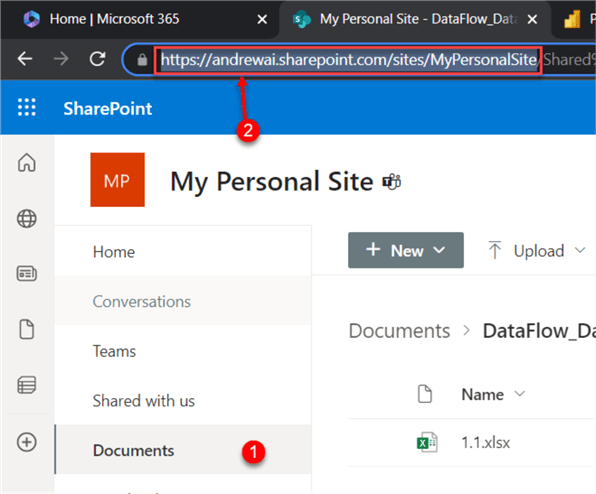 Get SharePoint URL Link