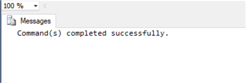 Output message to show a declared T-SQL variable has been created.