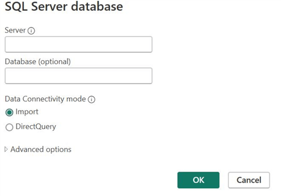 SQL Server database window