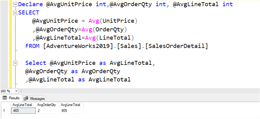 Assign Dynamic Values to Variables in SQL Server