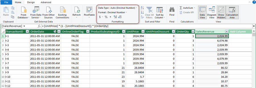 Figure 11 Format the calculated column