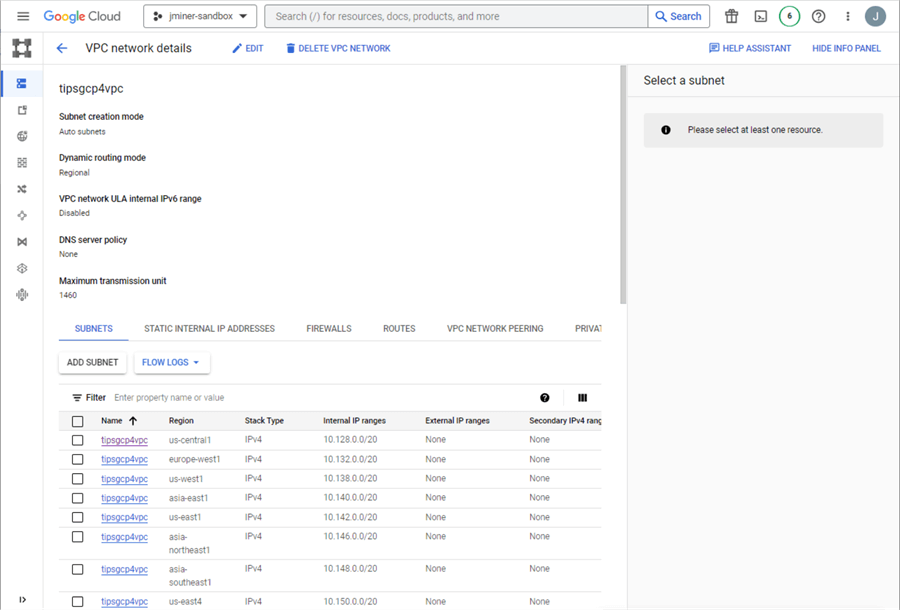 Google Cloud SQL - VPC has access to all data centers