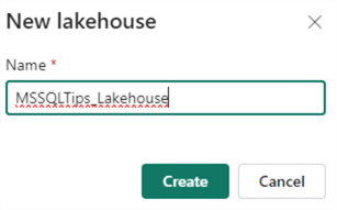 name for the new lakehouse