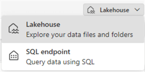 switch to SQL endpoint using the dropdown