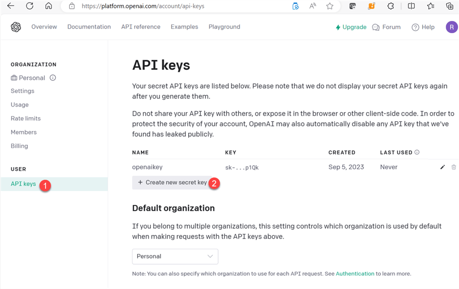 OpenAIKey Steps to generate Open AI API Key