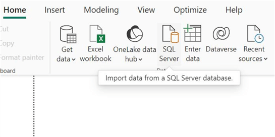 Importing our data in main interface of Power BI