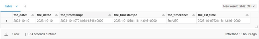 Spark SQL - Date + Time Functions - current date, current timestamp and current time zone.