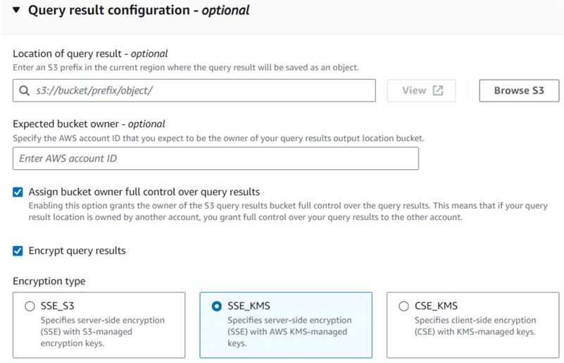 Query Result Configuration (Optional)