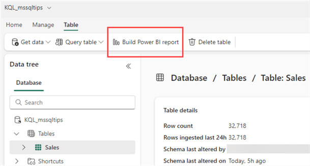 build a power bi report