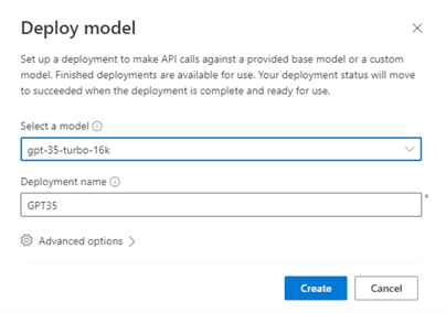 Deploy an LLM model in Azure OpenAI