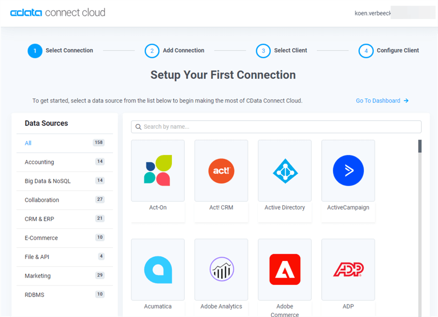 set up your first connection