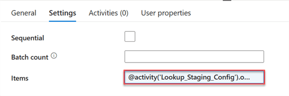 Lookup activity added