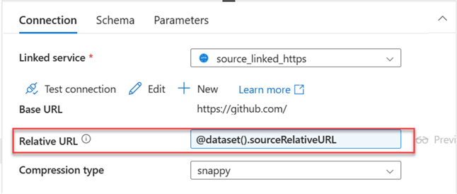 New Relative URL has been changed to the source parameter