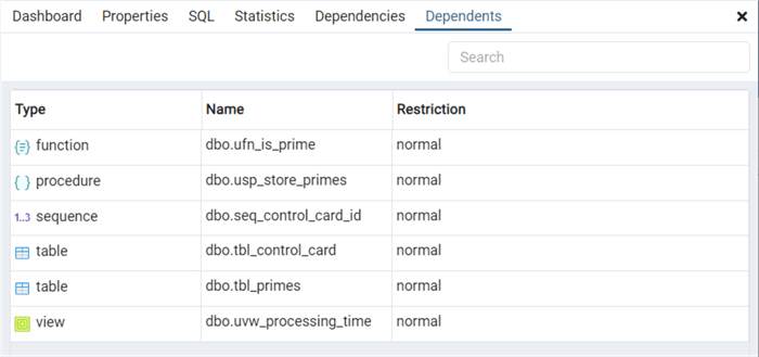 IaaS - Azure PostgreSQL - view of database objects from pgAdmin.