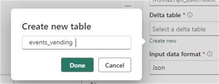 create new delta table