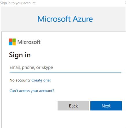 Figure 1: Azure Sign-in pop up from Connect-AzAccount