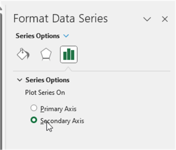 Format Data Series - secondary axis
