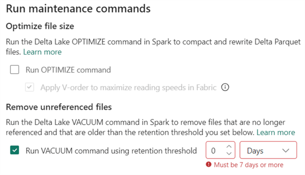 remove unreferenced files using maintenance command in the user interface