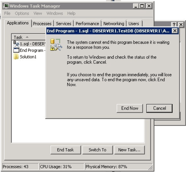 end program in Windows Task Manager