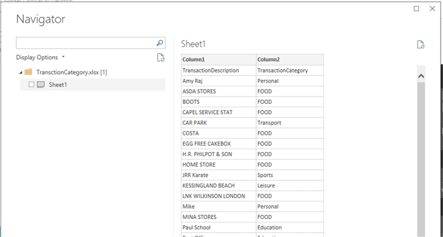 Import Excel sheet - Description: Import Excel sheet