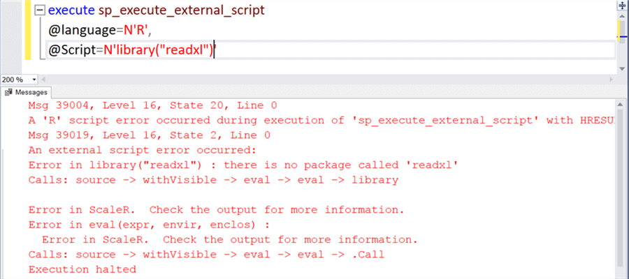 R Script Error - Description: Error in using external package in R Script
