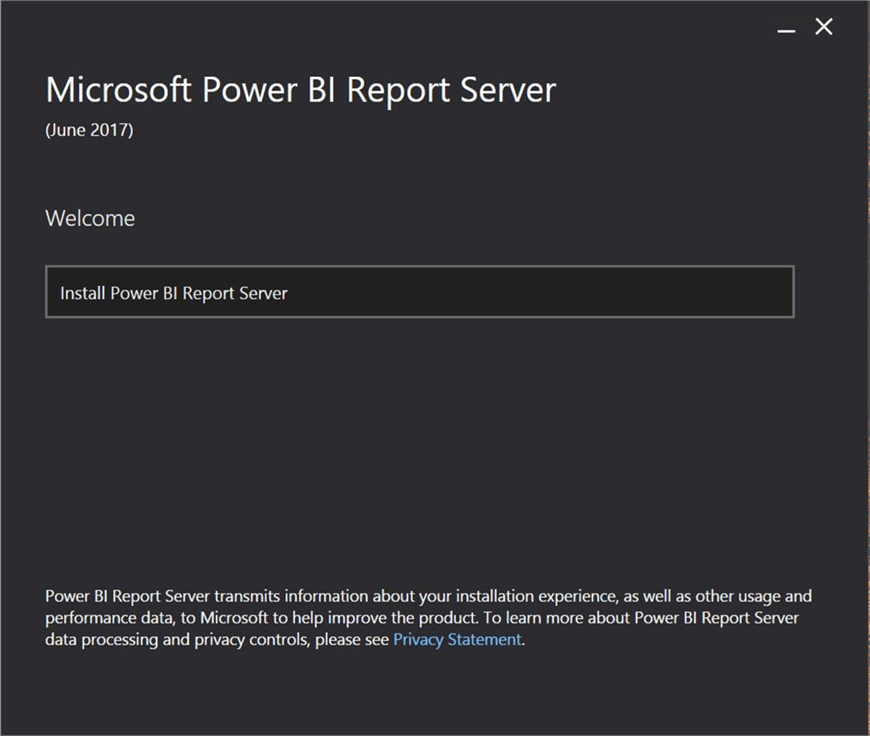 Power BI Report Server Installation - Description: Power BI Report Server Installation