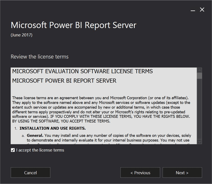 Power BI Report Server Installation - Description: Power BI Report Server Installation