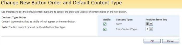 default content type