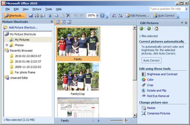 Screenshot of Picture Manager