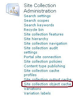 site collection object cache