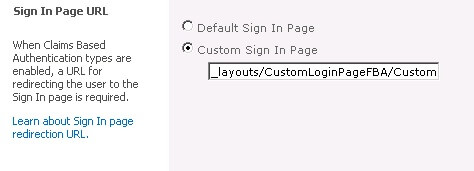 sign in page