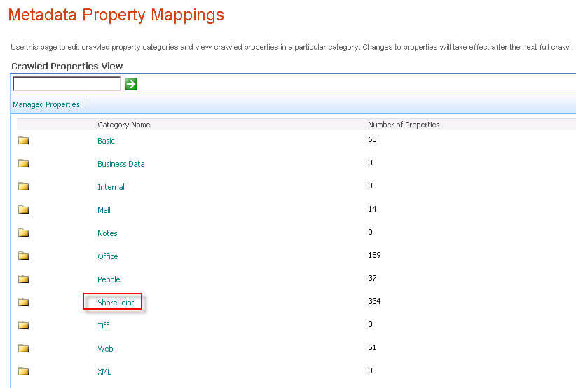 metadata property mappings