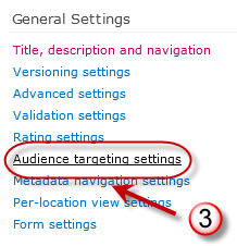 audience targeting settings
