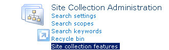 site collection features