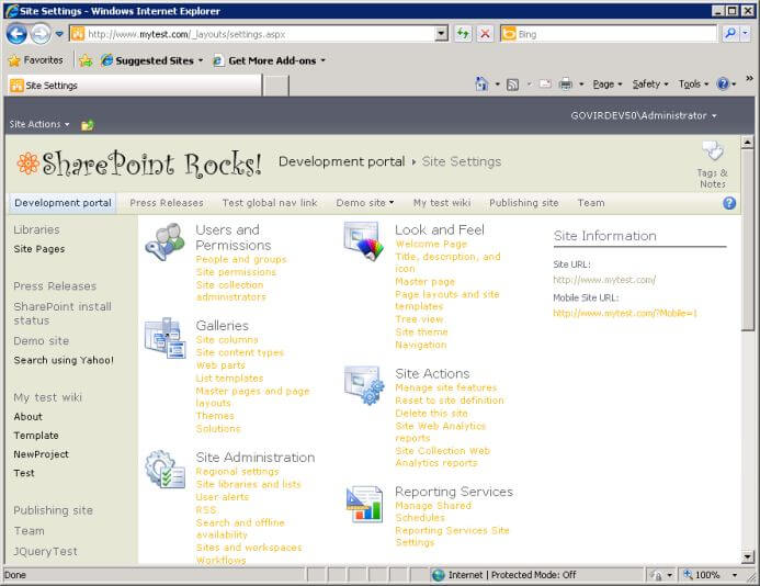 Settings page showing new logo