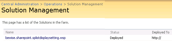 solution management