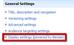 general settings