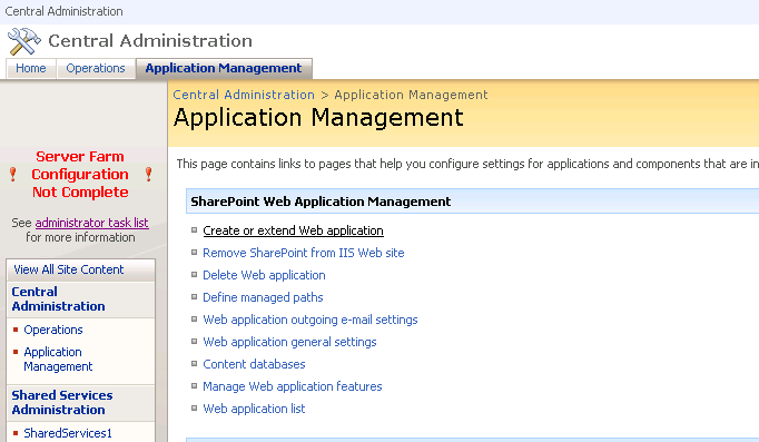 application management