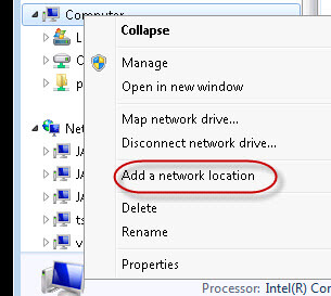add a network location