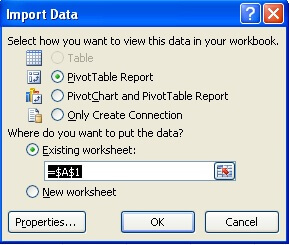 Excel to SSAS Connection 5