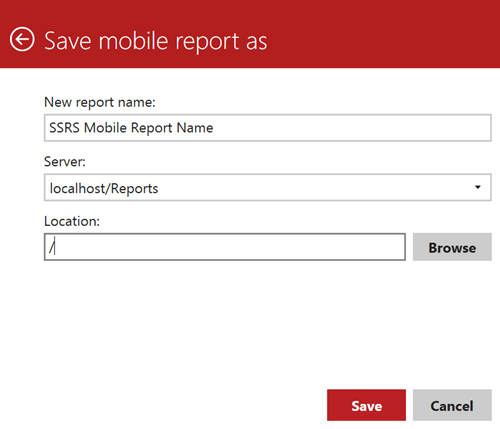 save mobile report